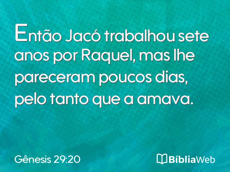 Gênesis 29:20 em imagem para compartilhar