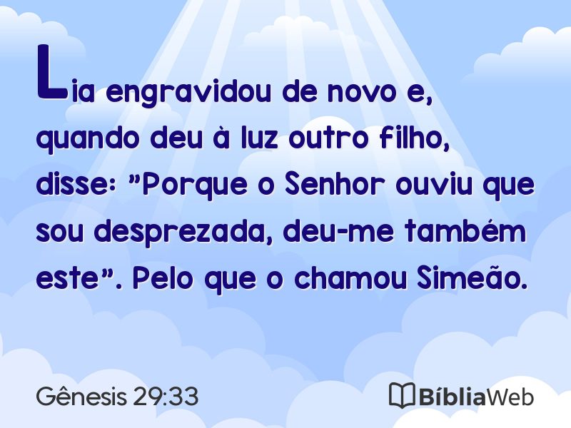 Gênesis 29:33 em imagem para compartilhar
