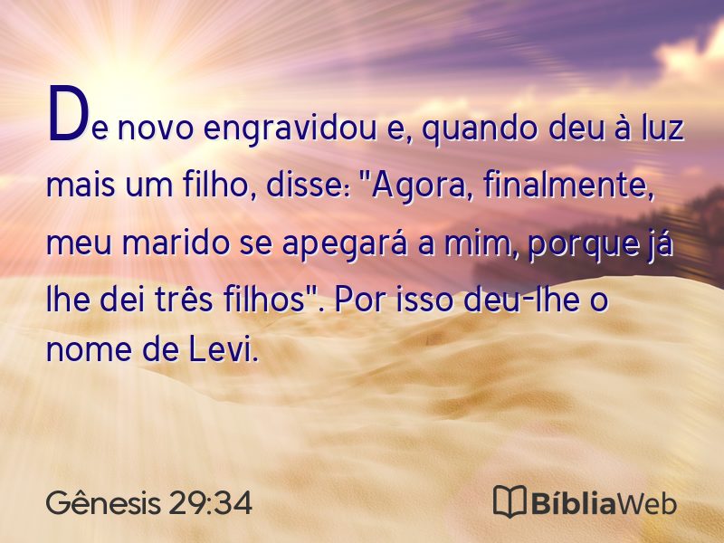 Gênesis 29:34 em imagem para compartilhar