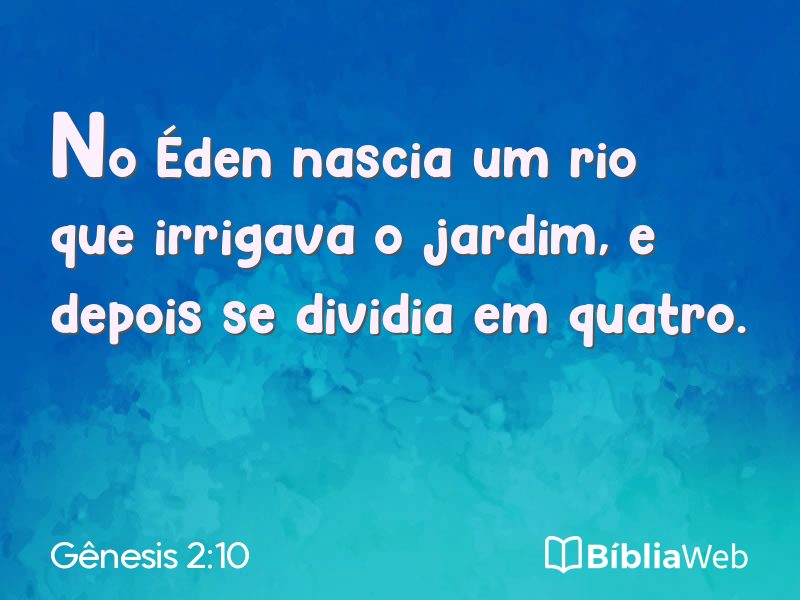 Gênesis 2:10 em imagem para compartilhar