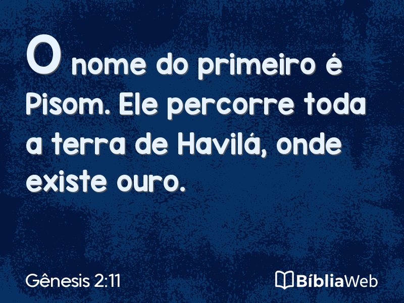 Gênesis 2:11 em imagem para compartilhar