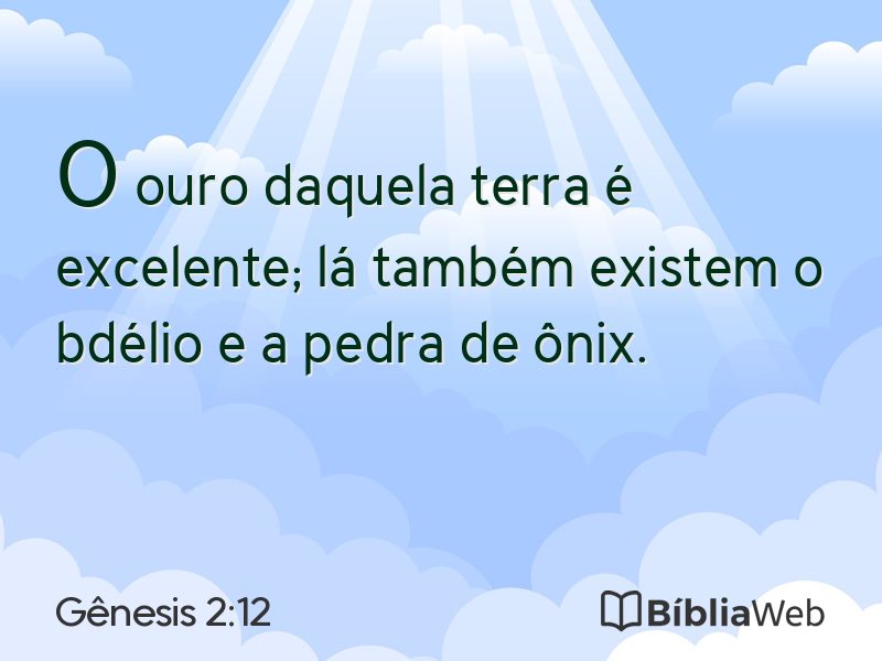 Gênesis 2:12 em imagem para compartilhar