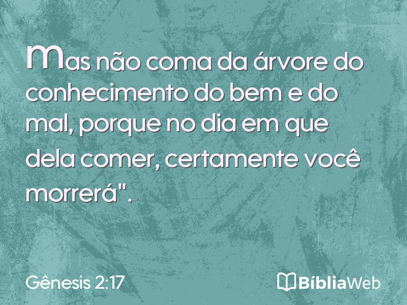 Gênesis 2:17 em imagem para compartilhar