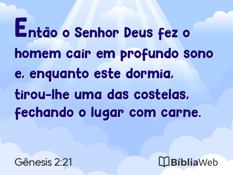 Gênesis 2:21 em imagem para compartilhar