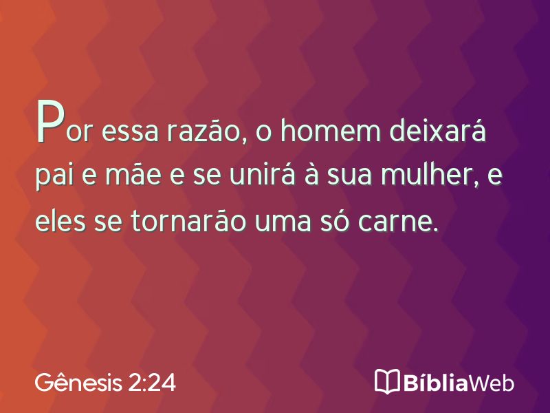 Gênesis 2:24 em imagem para compartilhar
