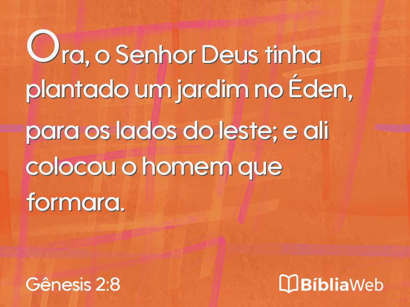 Gênesis 2:8 em imagem para compartilhar