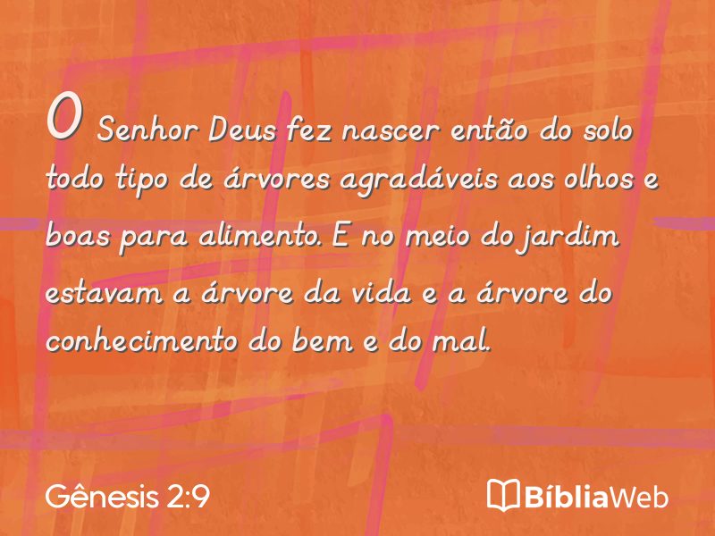 Gênesis 2:9 em imagem para compartilhar