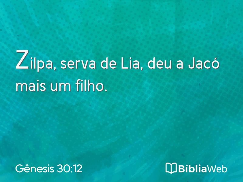 Gênesis 30:12 em imagem para compartilhar