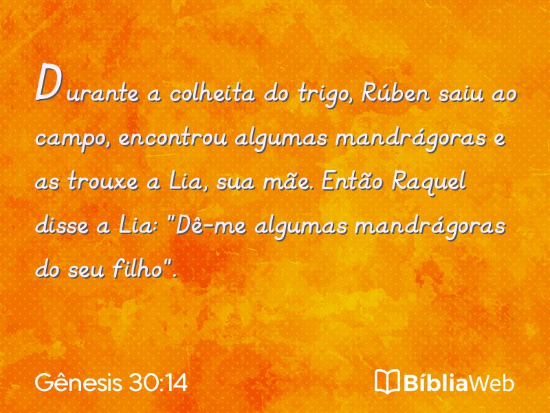 Gênesis 30:14 em imagem para compartilhar