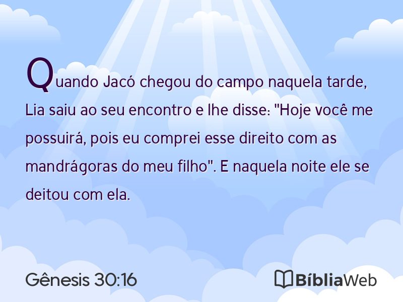 Gênesis 30:16 em imagem para compartilhar