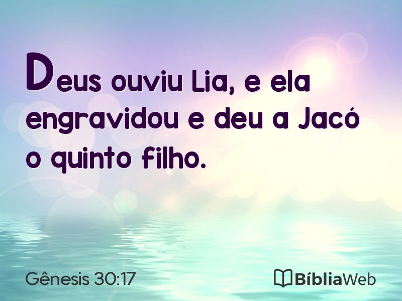 Gênesis 30:17 em imagem para compartilhar