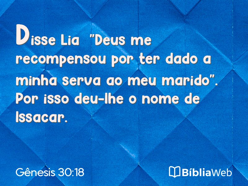Gênesis 30:18 em imagem para compartilhar