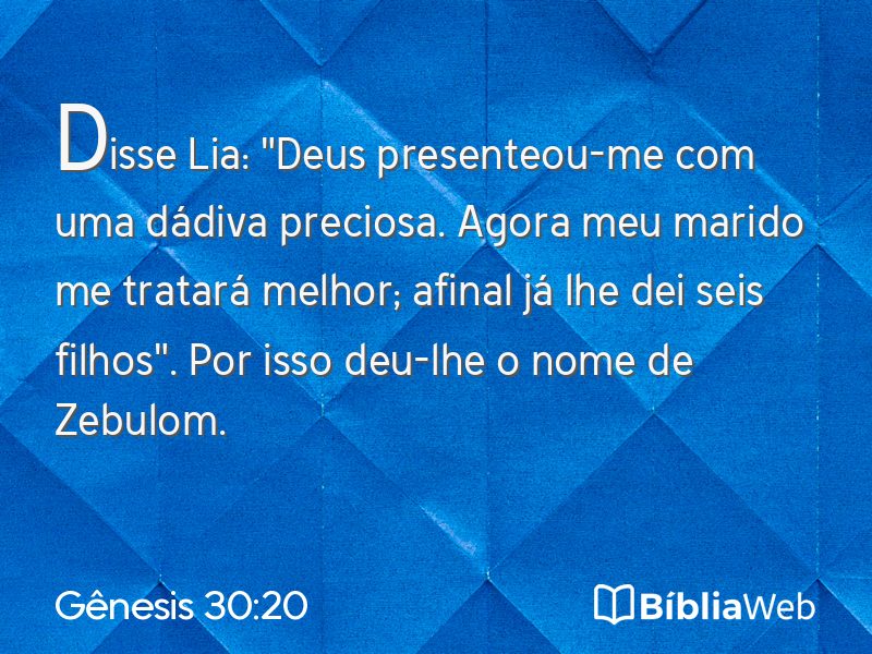 Gênesis 30:20 em imagem para compartilhar