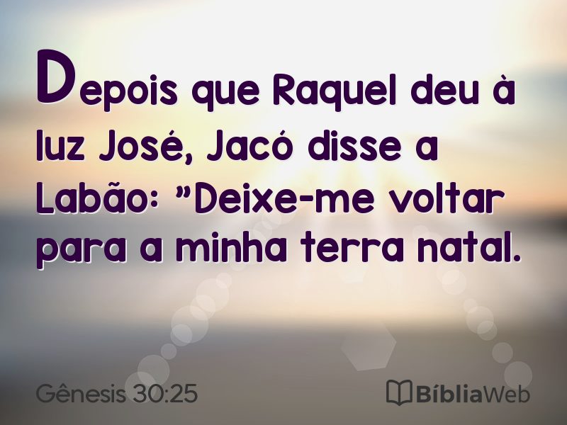 Gênesis 30:25 em imagem para compartilhar