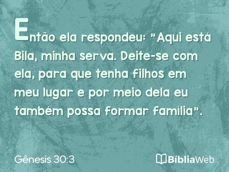 Gênesis 30:3 em imagem para compartilhar