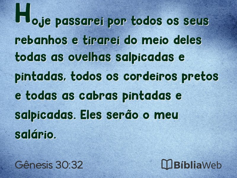 Gênesis 30:32 em imagem para compartilhar