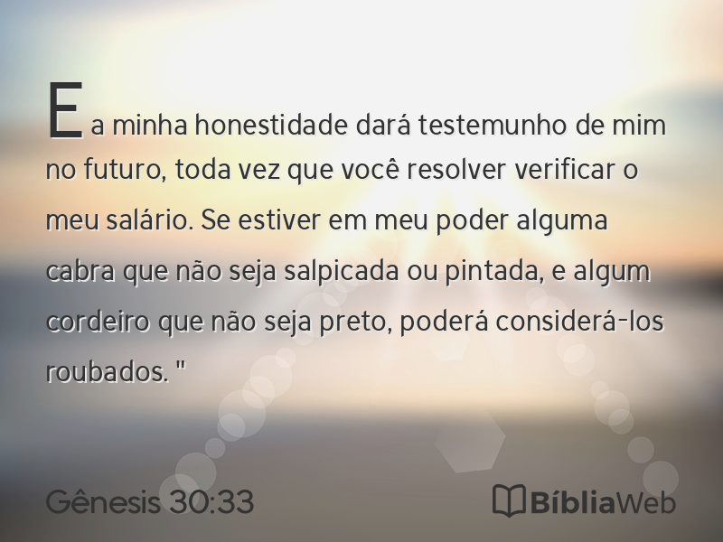 Gênesis 30:33 em imagem para compartilhar