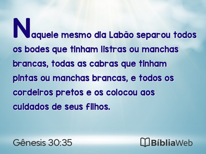 Gênesis 30:35 em imagem para compartilhar