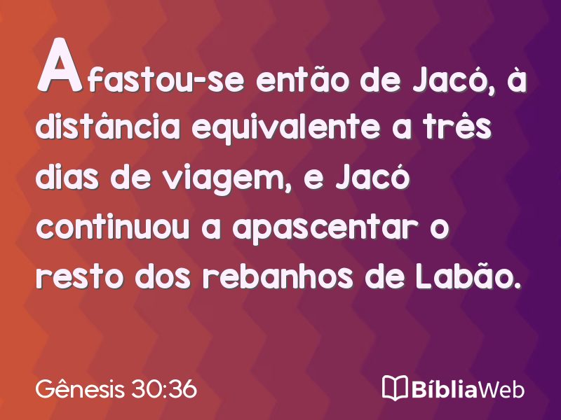 Gênesis 30:36 em imagem para compartilhar