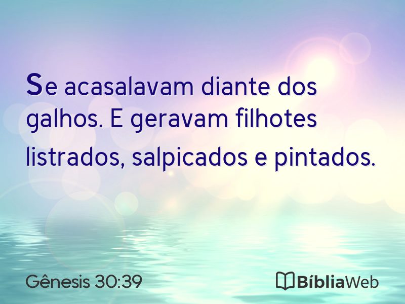Gênesis 30:39 em imagem para compartilhar