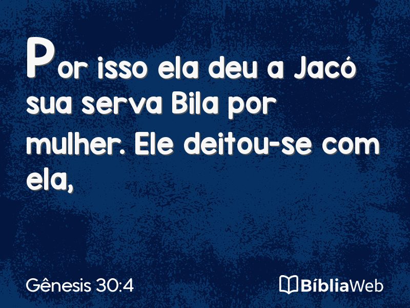 Gênesis 30:4 em imagem para compartilhar