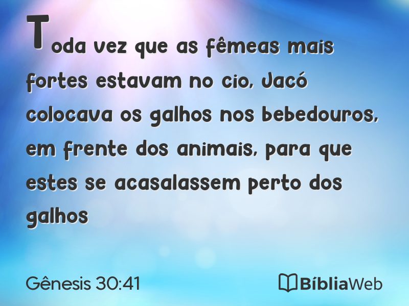 Gênesis 30:41 em imagem para compartilhar