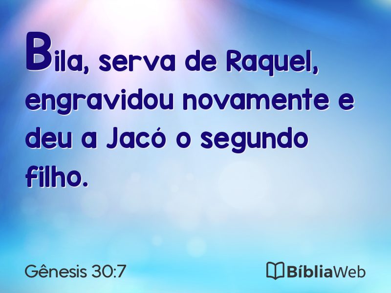 Gênesis 30:7 em imagem para compartilhar