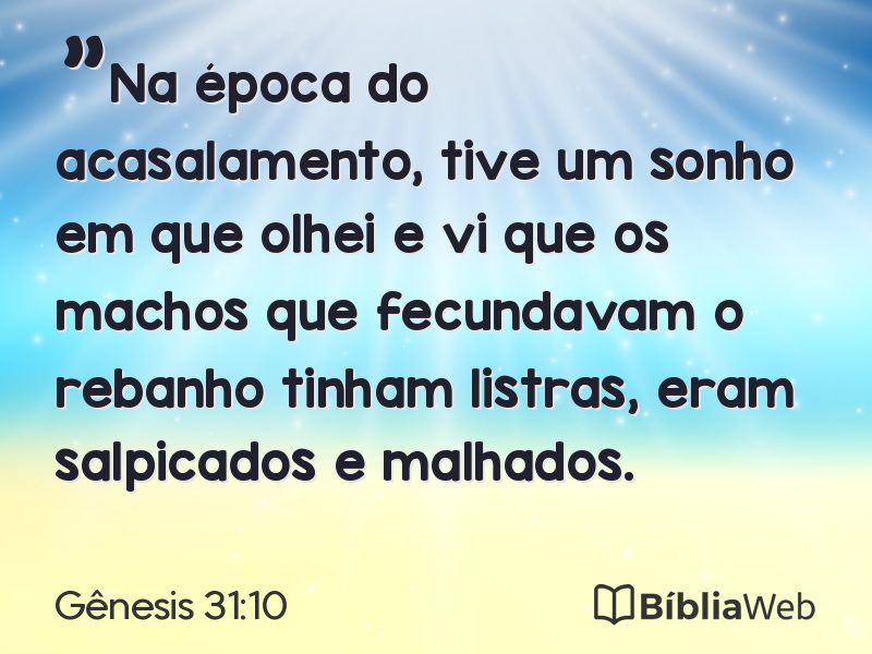 Gênesis 31:10 em imagem para compartilhar