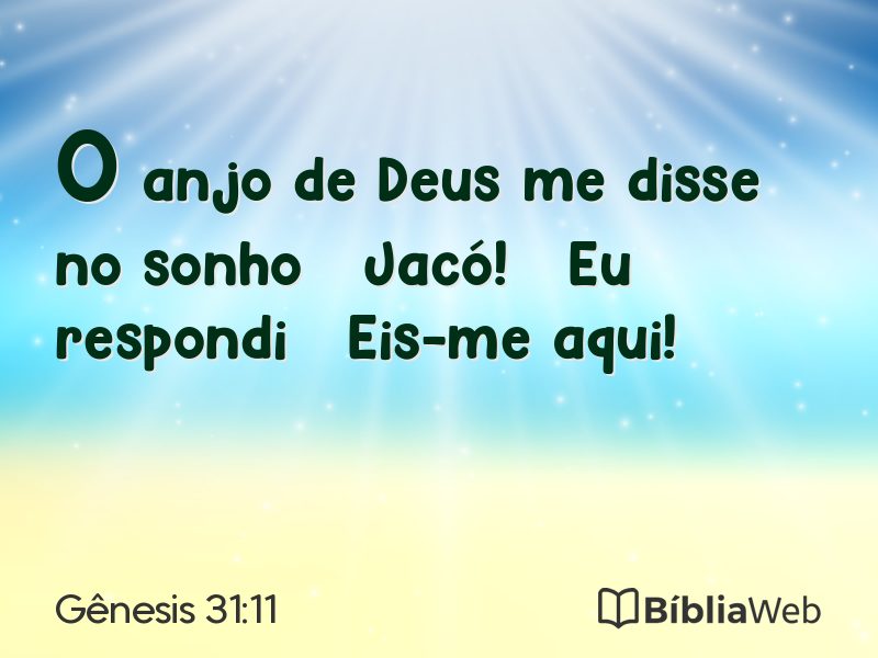 Gênesis 31:11 em imagem para compartilhar