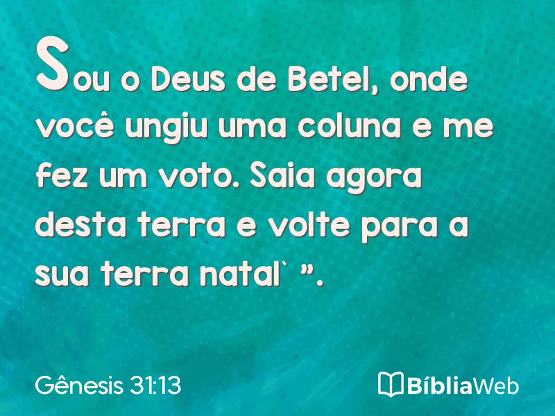 Gênesis 31:13 em imagem para compartilhar