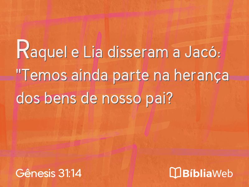 Gênesis 31:14 em imagem para compartilhar