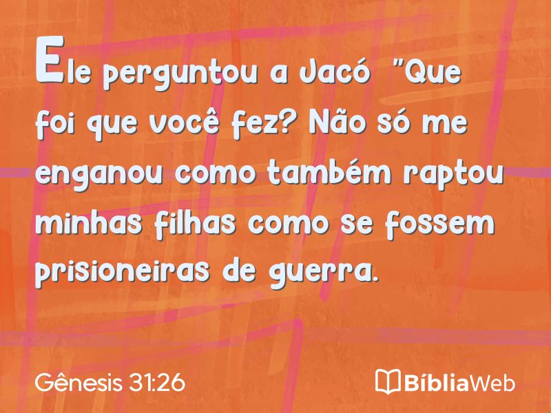 Gênesis 31:26 em imagem para compartilhar