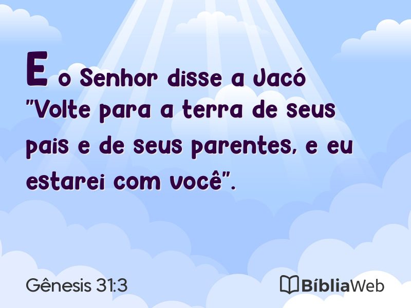 Gênesis 31:3 em imagem para compartilhar