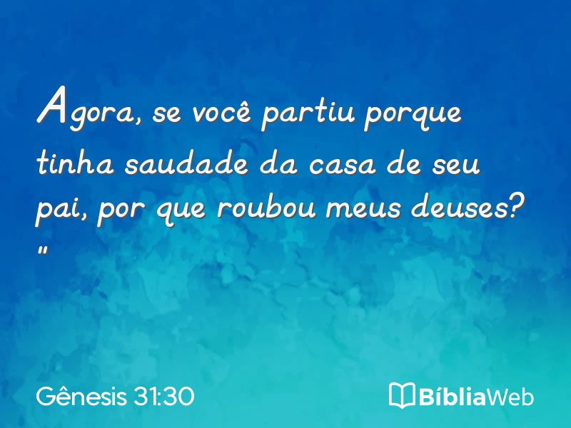 Gênesis 31:30 em imagem para compartilhar