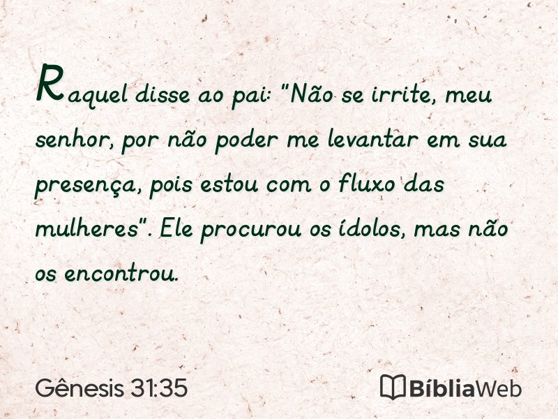 Gênesis 31:35 em imagem para compartilhar