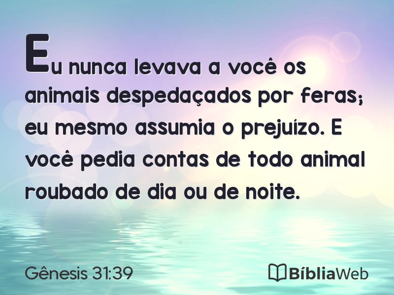 Gênesis 31:39 em imagem para compartilhar