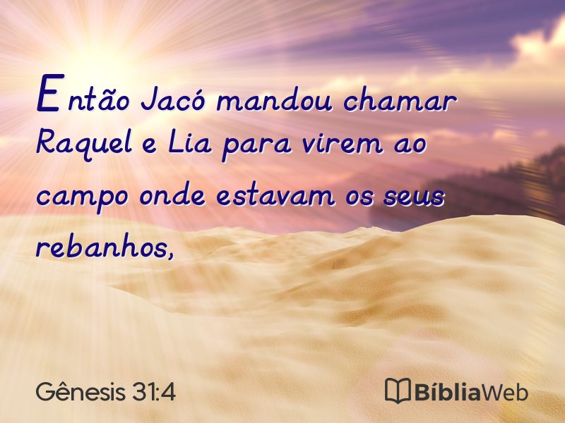 Gênesis 31:4 em imagem para compartilhar