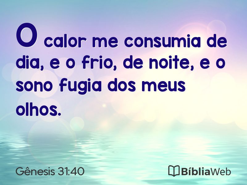 Gênesis 31:40 em imagem para compartilhar
