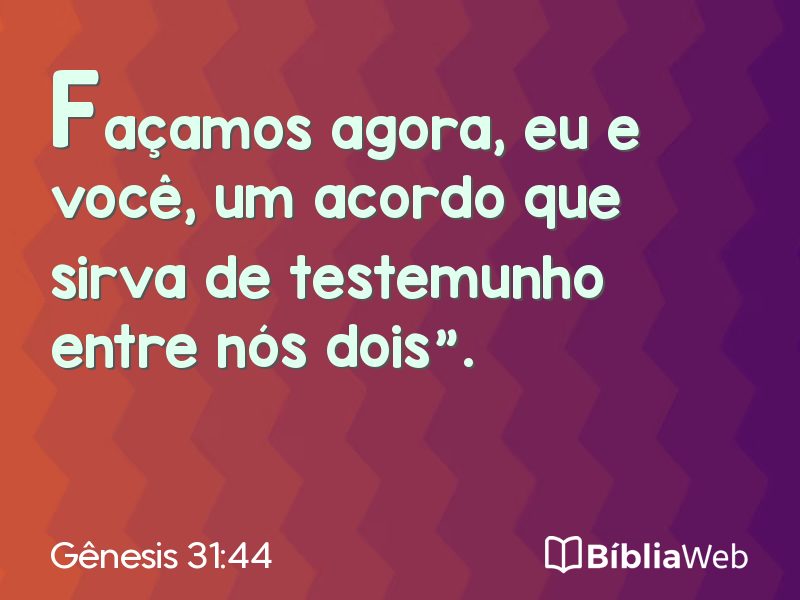 Gênesis 31:44 em imagem para compartilhar