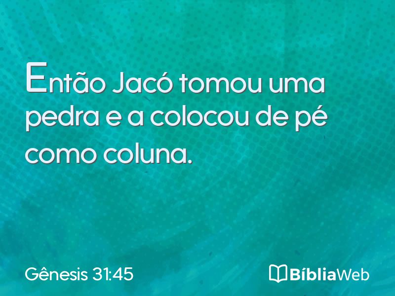 Gênesis 31:45 em imagem para compartilhar