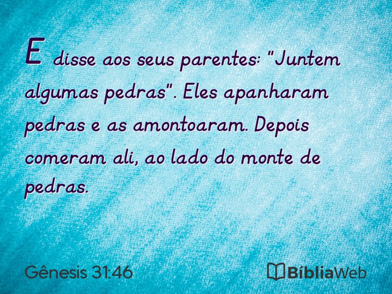 Gênesis 31:46 em imagem para compartilhar