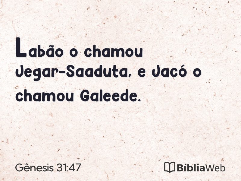 Gênesis 31:47 em imagem para compartilhar