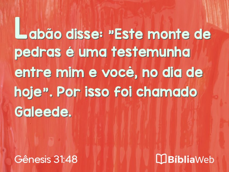 Gênesis 31:48 em imagem para compartilhar