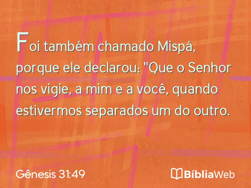 Gênesis 31:49 em imagem para compartilhar