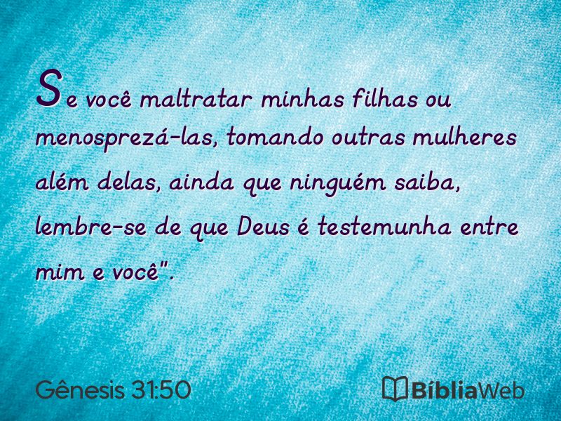 Gênesis 31:50 em imagem para compartilhar