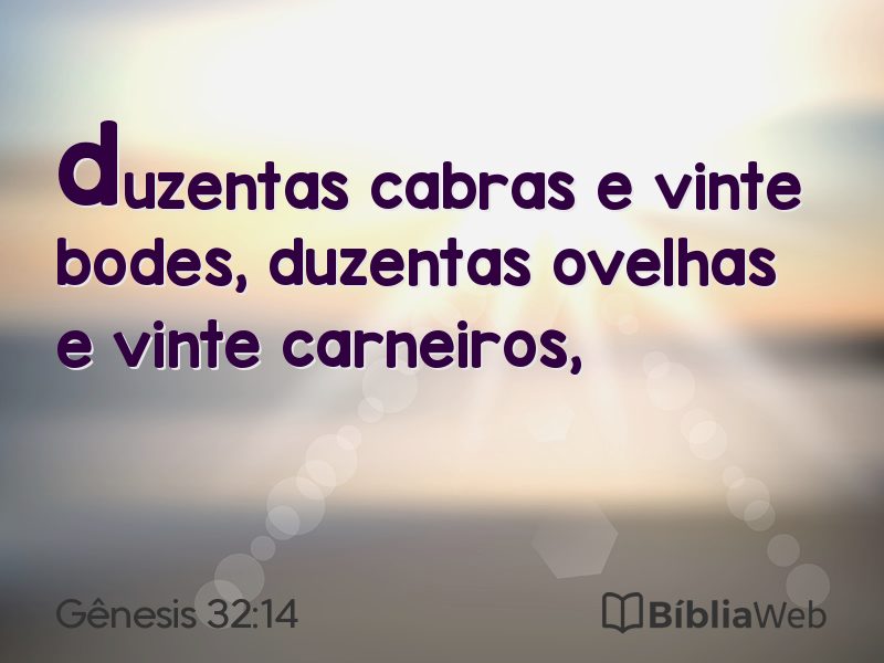 Gênesis 32:14 em imagem para compartilhar