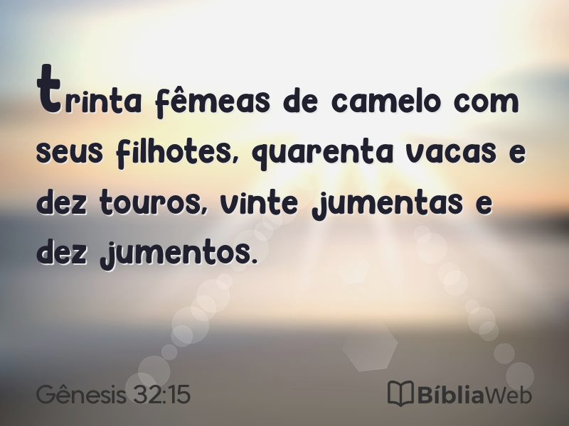 Gênesis 32:15 em imagem para compartilhar