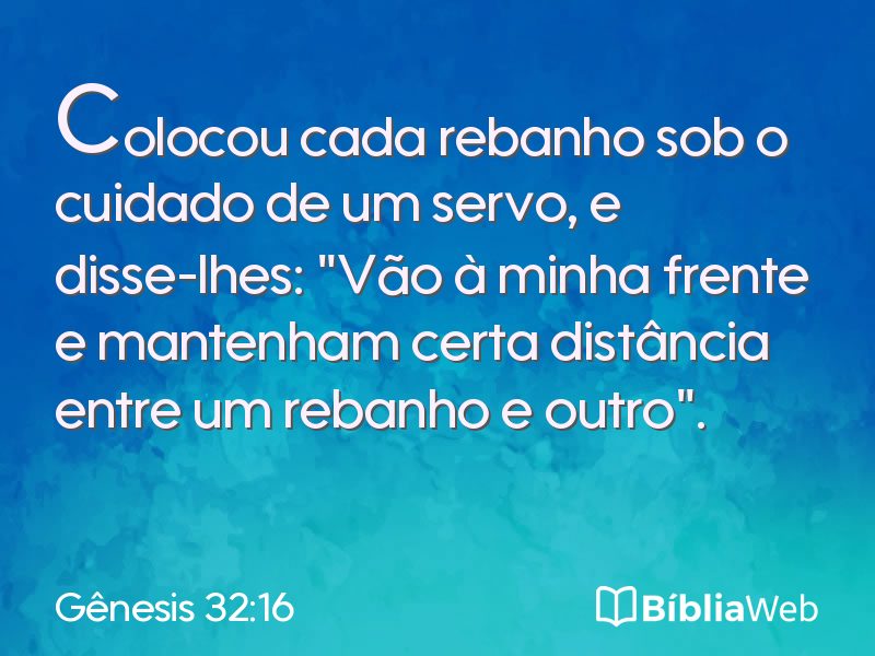 Gênesis 32:16 em imagem para compartilhar