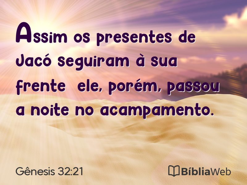 Gênesis 32:21 em imagem para compartilhar