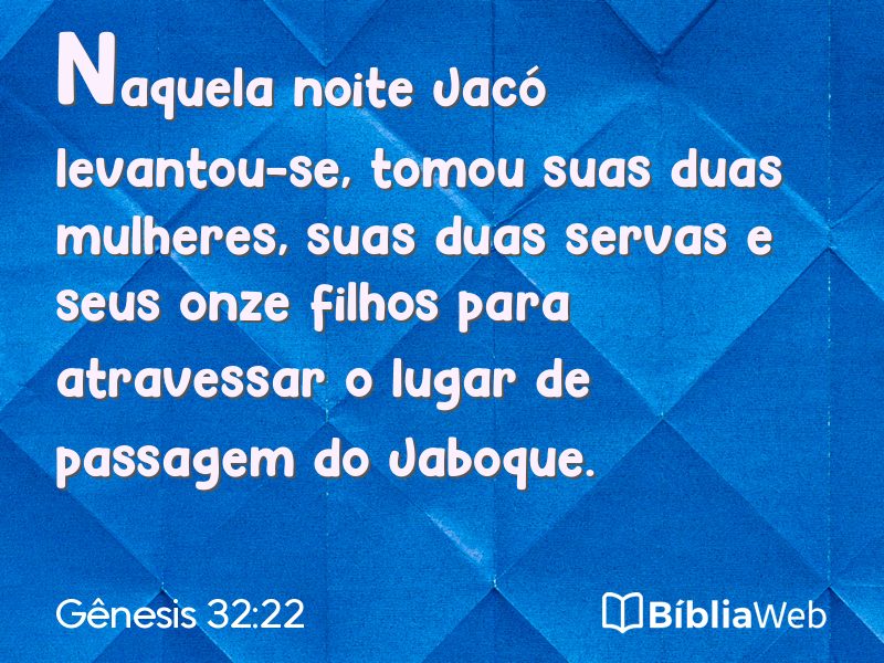 Gênesis 32:22 em imagem para compartilhar